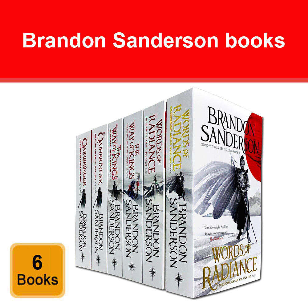 The Stormlight Archive Series 6 Books Collection Set by Brandon Sanderson  (Words of Radiance Part 1 & 2, The Way of Kings Part 1 & 2 & Oathbringer  Part 1 & 2): Brandon Sanderson: 9789123988624: : Books