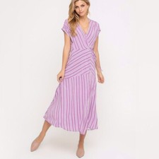 Women's Flowy Wrap Midi Dress - SMALL - FINAL SALE