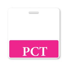 PCT Badge Buddy Horizontal - Name Tag Buddies for Patient Care Technicians