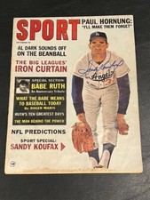 Sandy Koufax Hand Signed Autographed September 1963 Sport Magazine Dodgers 