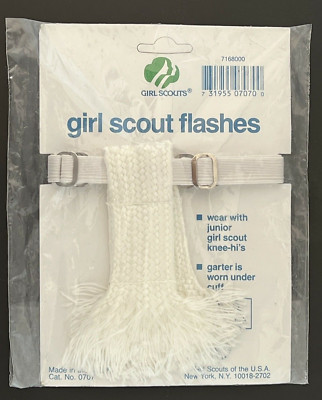 Vintage Pair of Junior Girl Scout Flashes White in Packaging