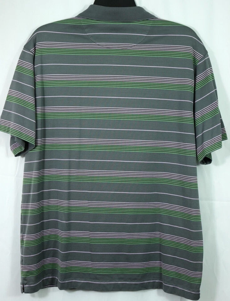 Мужской пуловер Nike Golf Tiger Woods Collection Polo L серый в розовую полоску эластичный - Изображение 3 из 4