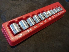 Snapon Tools 3/8 Shallow Socket Set 6pt SAE