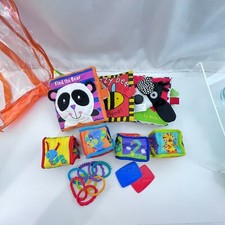Cloth Baby Infant BOOK LOT of 10 Interactive Plush Toys Books