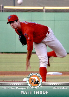 2015 Florida State League Top Prospects 11 Matt Imhof Hayward California CA Card