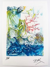 Salvador Dalì originale stampa artistica d'epoca litografia firmata limitata con certificato di autenticità