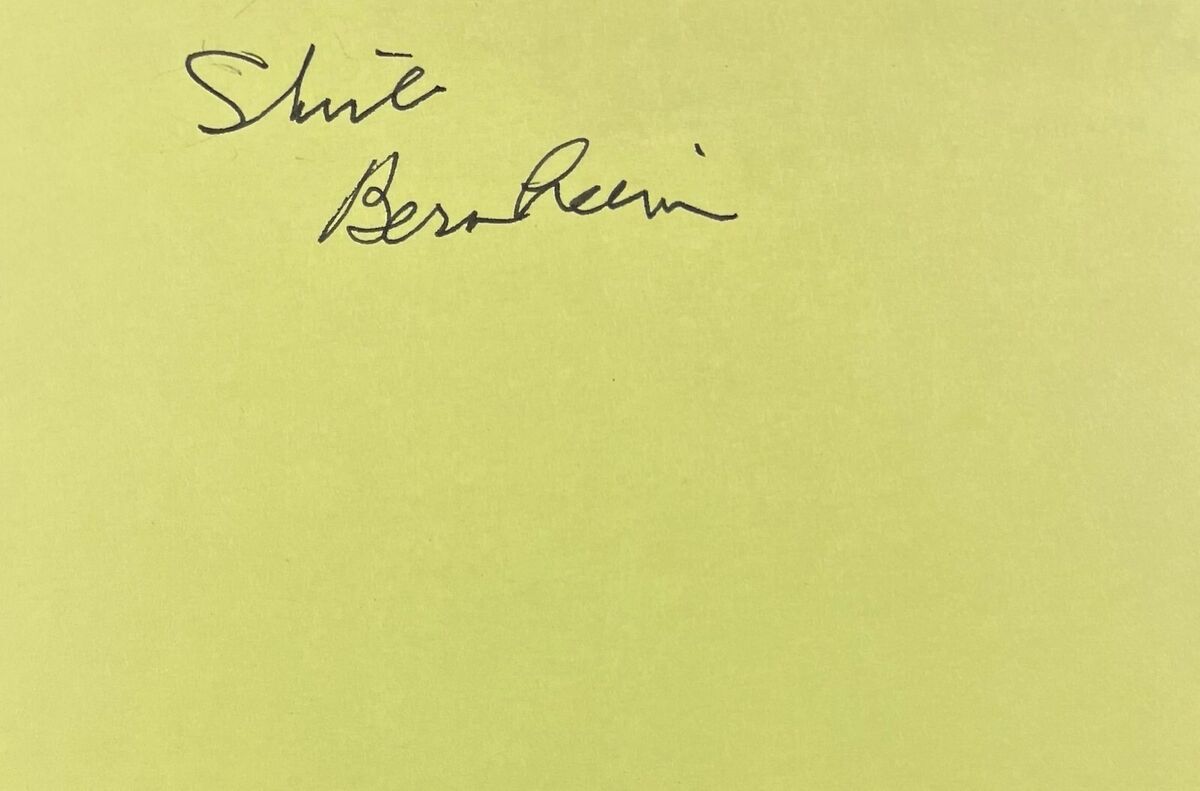 SHIRL BERNHEIM Signed Autographed 4 SHIRL BERNHEIM Signed Autographed 4