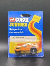 Corgi Juniors Road Roller #67 Mettoy Orange Vintage Collectible Toy Sealed
