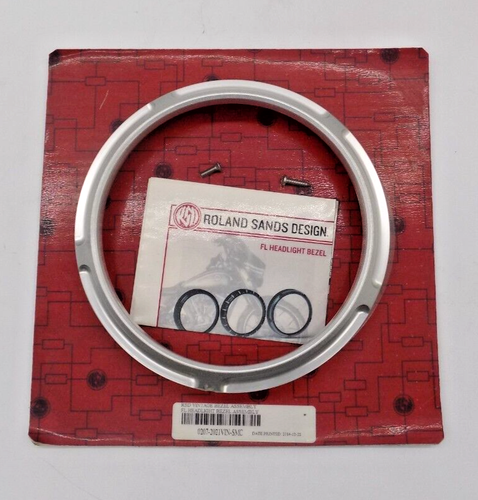 ROLAND SANDS RSD 7" VINTAGE NATURAL HEADLIGHT BEZEL TOURING FL HARLEY USA - Picture 5 of 5