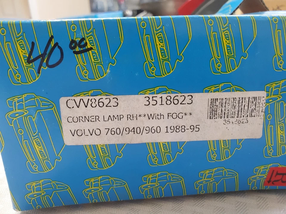 Lámpara de señal de giro VOLVO 760 940 960 - con niebla derecha 3518623 se adapta a 1988-95 ¡NUEVA! Foto 4 de 4