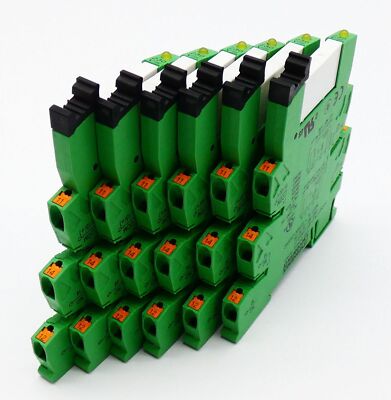 6x Phoenix Contact PLC-BPT-230UC/21 Relay Socket + 2961118 Relay -Unused-