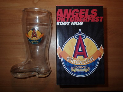 Los Angeles Angels-SGA 9/25/2015-Shock Top Oktoberfest Boot Mug-NEW IN BOX