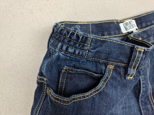 Liberty Blues Cargo Shorts Mens 38 Tall Drk Wash Denim NWT Stretch Baggy Hip Hop - Picture 5 of 9