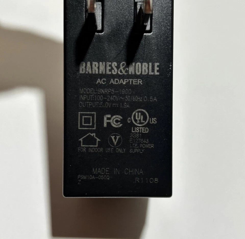 Barnes Noble Nook Color BNRP5-1900 5V 1.9A USB Wall Power AC Adapter Replacement - Image 2 of 3