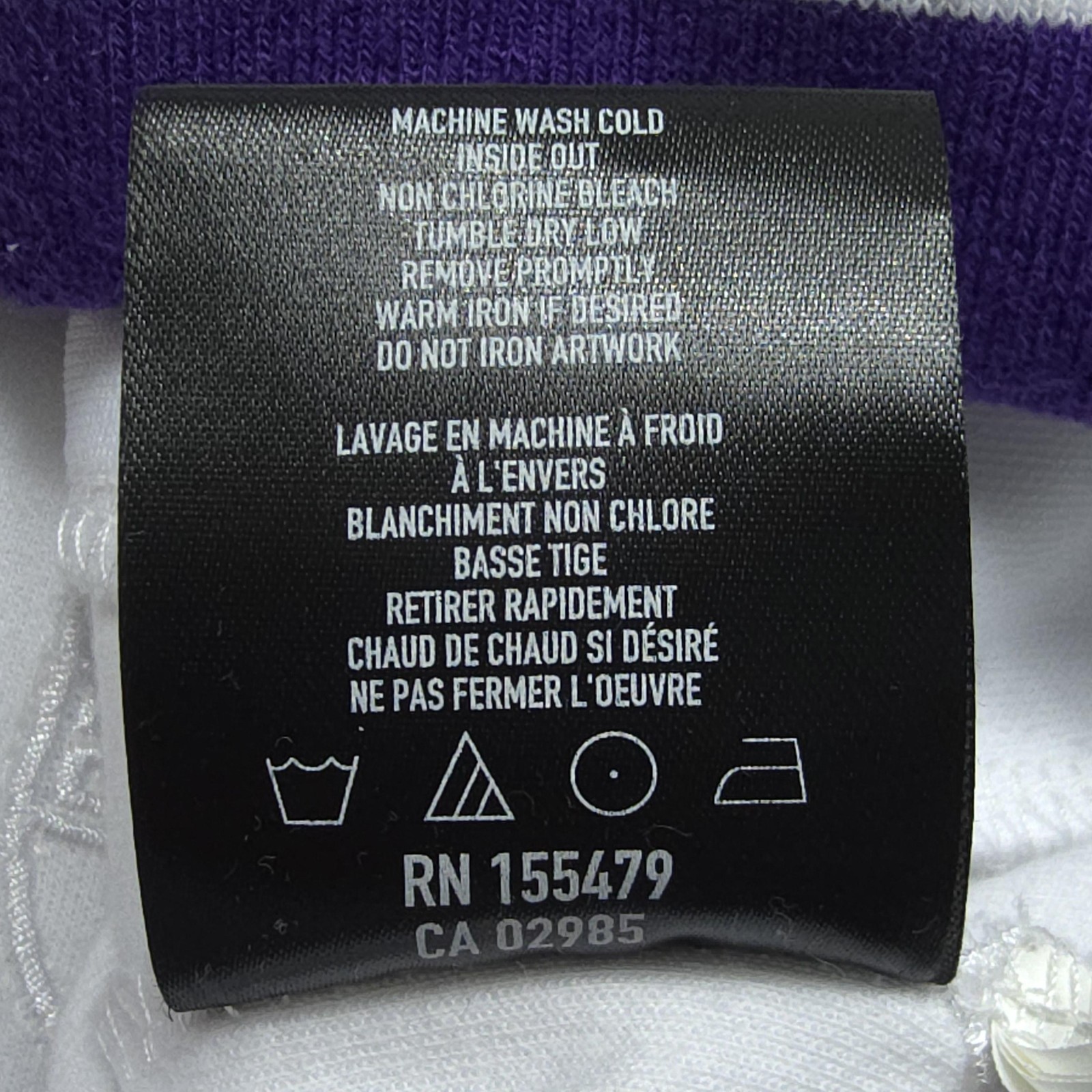 FISLL Sacramento Kings Hoodie Men Large White Purple NBA Basketball Full Zip Sac