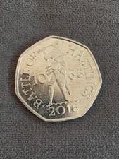 2016 Battle of Hastings Fifty Pence Coin 1066 50p Circulated