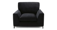 DFS Euphoria Black Sensual Velvet Armchair RRP £599
