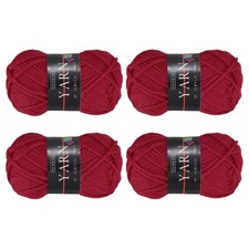 4PCS Crocheting Yarn, Tawny 4Ply Acrylic Yarn 100g, 219Yards