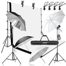 8.5x10ft Photography Backdrop Kit with 400W 5500K Daylight Umbrella Continuou...