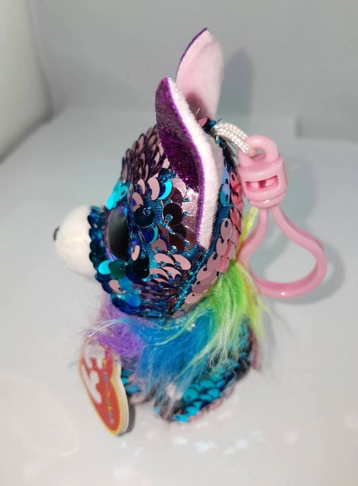 Ty Flippables Plüschtier Pailetten Schlüsselanhänger Yappy 2019 Herz Tag - Bild 2 von 4