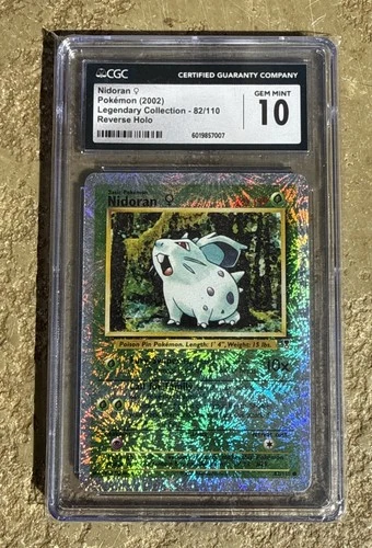 2002 Legendary Collection Reverse Holo Nidoran # 82/110 CGC 10 Gem Mint