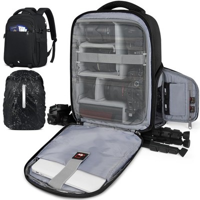 RAINSMORE Camera Backpack Camera Bag for Photographers DSLR SLR Mirrorless Ca...