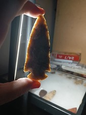 Authentic Iowa Early Archaic St. Charles Dovetail Point Indian Arrowhead