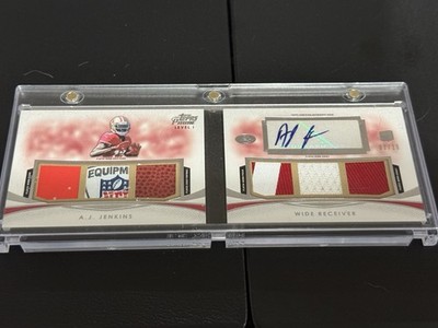 2012 Topps Prime Level 1 Autograph Relic Booklet - AJ Jenkins /10