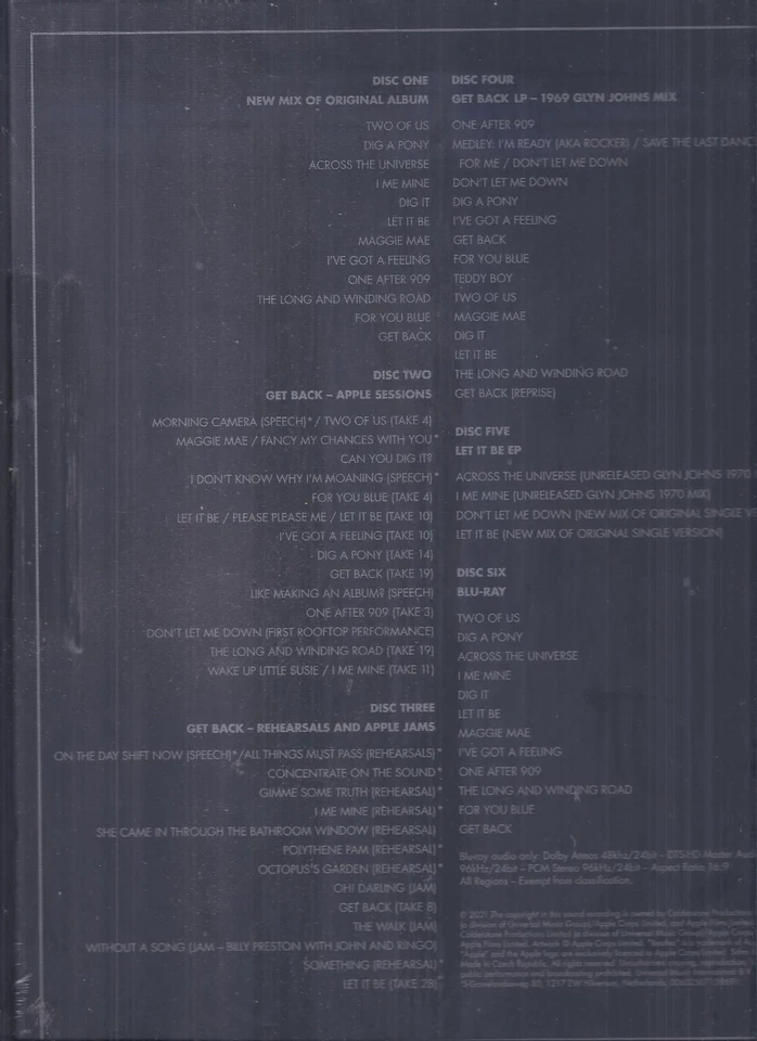 THE BEATLES Let It Be 6 disc super deluxe cd box set 100 page book sealed New - Bild 2 von 2