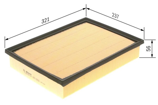 Luftfilter Bosch F 026 400 303 FüR OE 17801 38050 - 17801 38051 - 178010L040-image