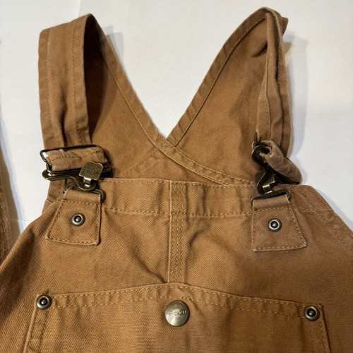 Carhartt Youth Insulated Canvas Bib Overalls Chore Work Size 14 Boys - Picture 3 of 12
