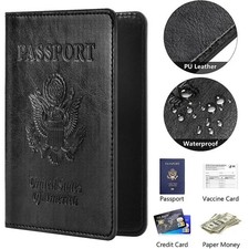 RFID Blocking Passport Holder Leather Travel Wallet Card Case Essentials New kit