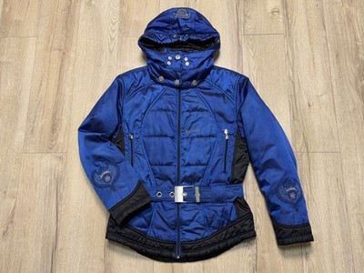 Womens Sportalm Kitzbuhel Ski Jacket Belted Hooded Insulated Size 36 S US 6