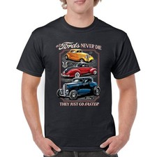 Ford Hot Rod Legends T-shirt 1932 Model B 1934 Coupe 40 Flathead Men's Tee