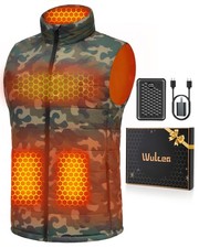 Men Heated Vest Battery Pack Included Rechargeable Extreme Cold Weather Jacke...