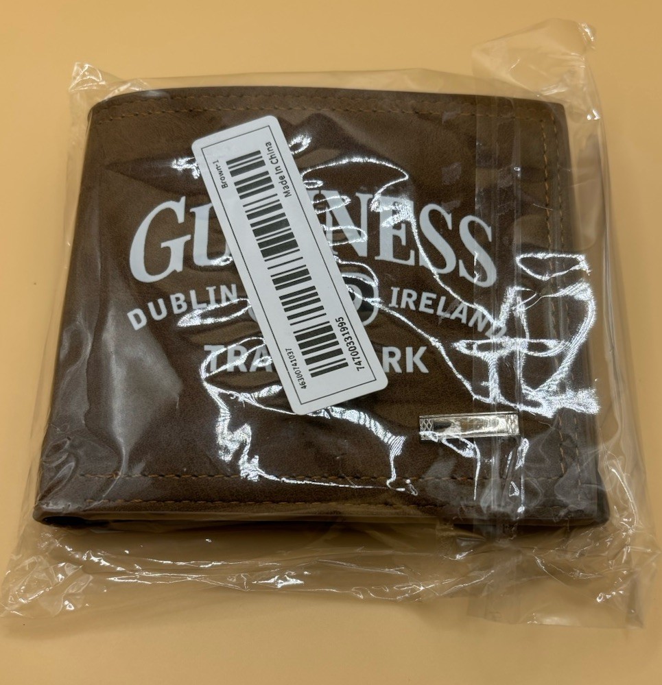 A New Guinness PU Leather Wallet With Guinness Logo Tan Coloured 12cm L X 10cm W image 2