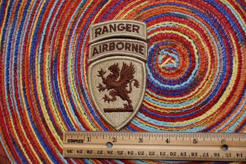 US ARMY HQ MICHIGAN NATIONAL GUARD MI ARNG ANG PATCH DESERT TAN Airborne Ranger