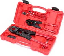 iCrimp PCKIT-1234PS PEX Crimping Tool Kit with PEX Tubing Cutter, PEX Crimper,