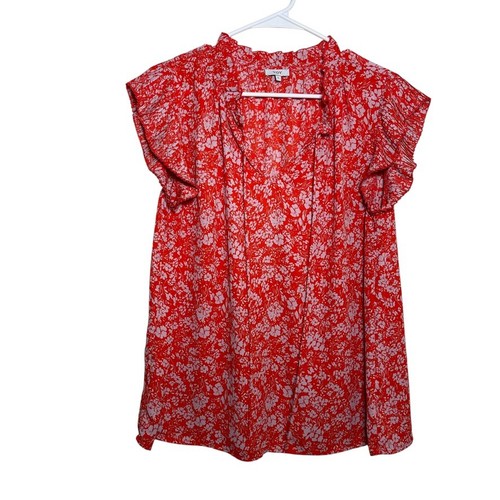 Voy Bluse Damen großer V-Ausschnitt Rüschen Plissee Boho Bindeband Karriere leicht