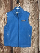 Columbia Youth Steen Mountain Fleece Full Zip Vest Size XXS 4/5 Light Blue