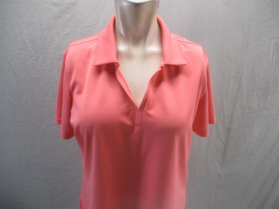 Bolle Size L Womens Red V Neck Collared Short Sleeve Activewear Polo 593 - Imagem 2 de 4