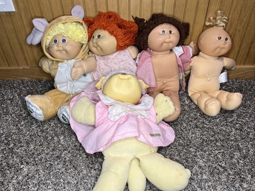Vintage Cabbage Patch Kids Doll Lot of 5 Coleco 1980s Original CPK 1982-1989