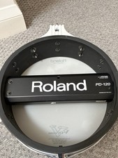 Roland PD-120 Large White V-Drum Tom Pad - Very Good Condition!