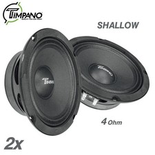 2x Timpano 6.5" Shallow Midrange Speaker Pro Audio 1000W 4 Ohm TPT-MR6-4 PRO