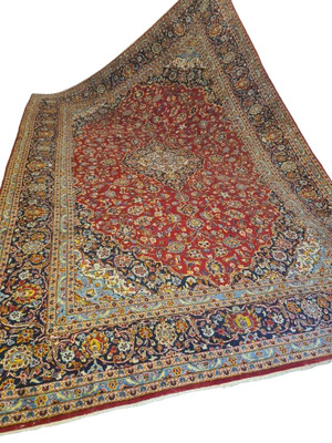 Perserteppich Orientteppich Handgeknüpfter Teppich Keshan fein 370x245cm