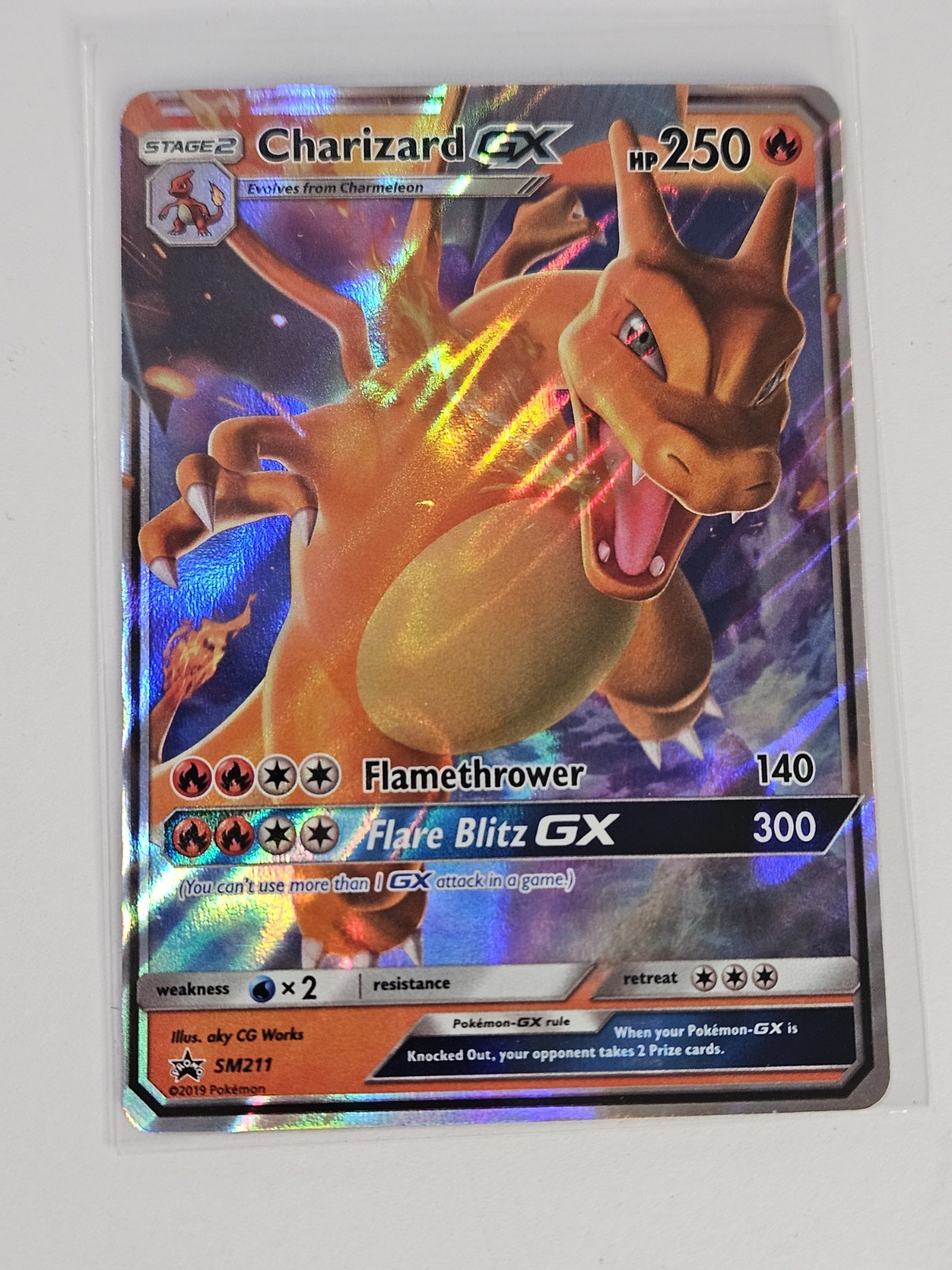 Pokémon Charizard GX SM211 Black Star Promo Full Art Holo Sun & Moon Promos Card