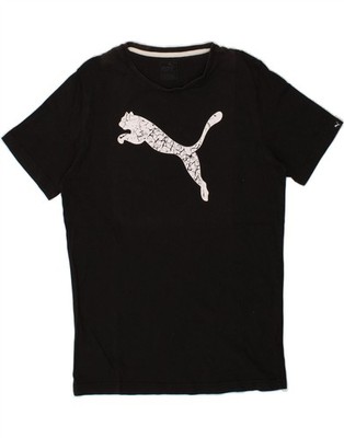 Puma Herren Grafik T-Shirt Oberteil Medium schwarz Baumwolle BX96