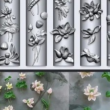 Flowers Serie 3D Curved Nail Mold Lily of The Valley Lotus Flower Diy Tranparent