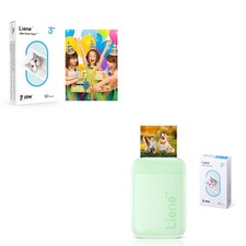 Liene 2x3' Mini Portable Instant Photo Printer Bundle w/ 100 Zink Green