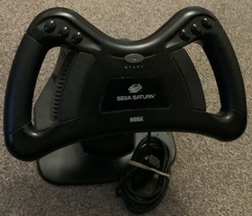 Sega Saturn Official Arcade Racer Steering Wheel bundle MK-80304+SEGA RALLY GAME